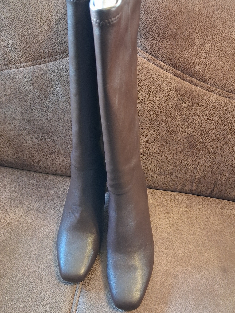 Madden NYC Classic Tall Brown Women's Heeled Dress Boots Size 9 - Picture 3 of 8